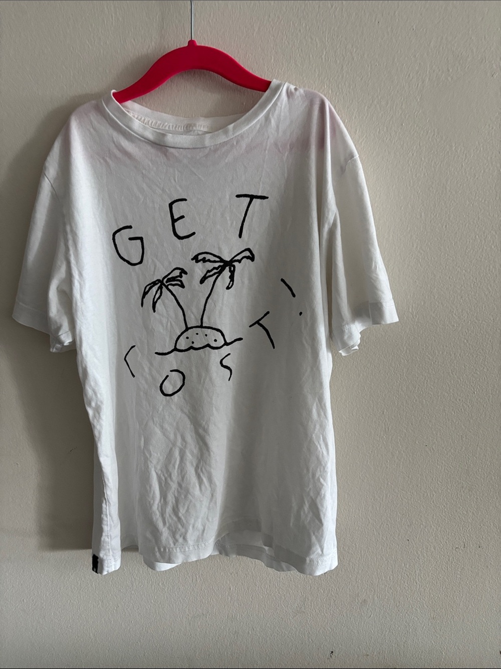 Munster Kids White Graphic 'Get Lost' Palm Tree T-Shirt
